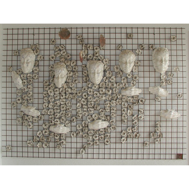 NEW DAY|Porcelain, earthenware on a mesh| 168 x120 cm