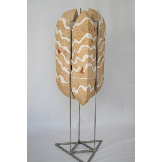 LA PLAGE|Stoneware and stainless steel|H: 123 cm