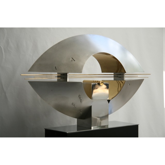 RISING SUN|Stainless steel and brass|46x86x18cm|Edition 9