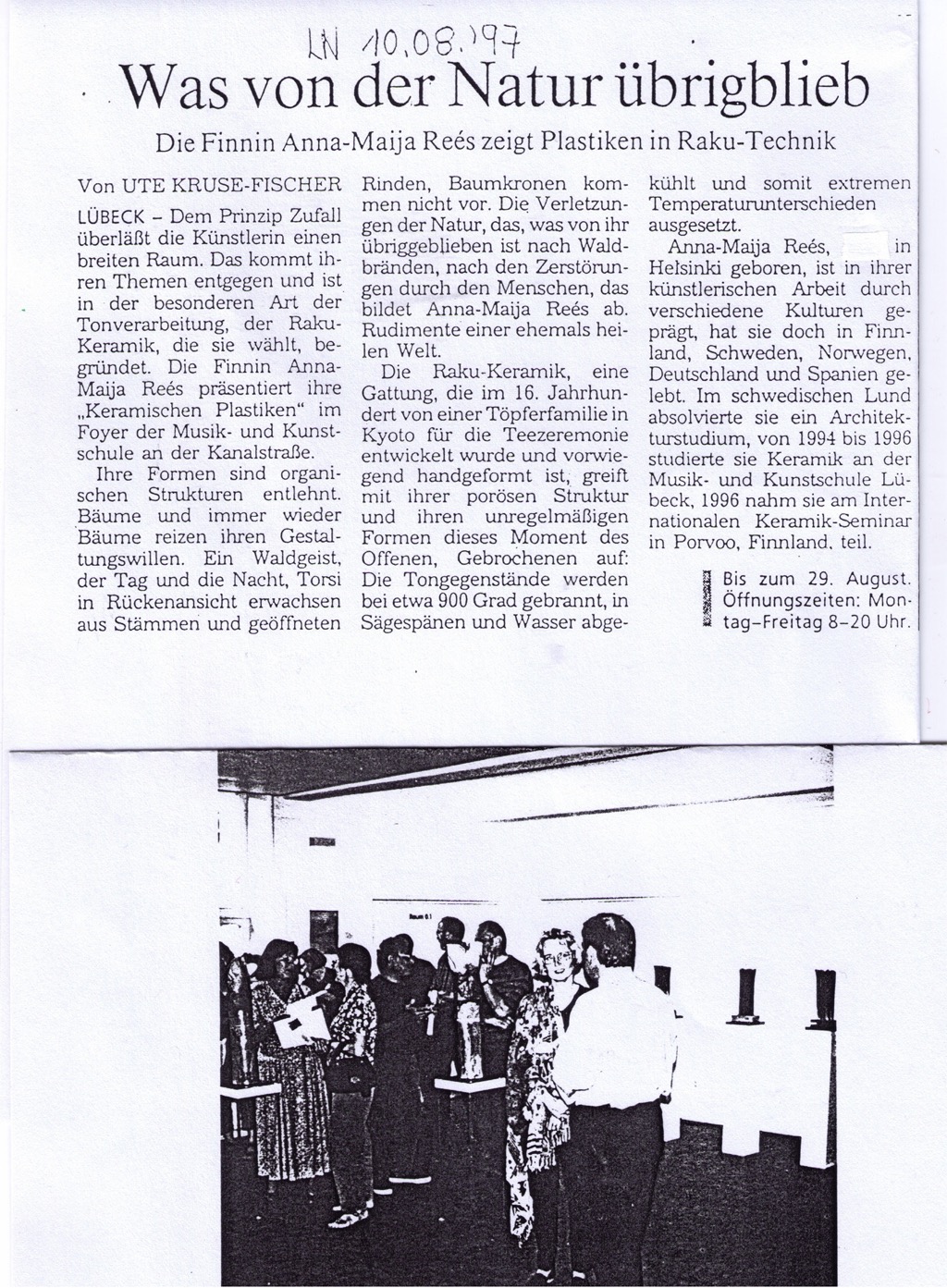 Lübecker Nachrichten 1997 | Dr. Ute Kruse-Fischer